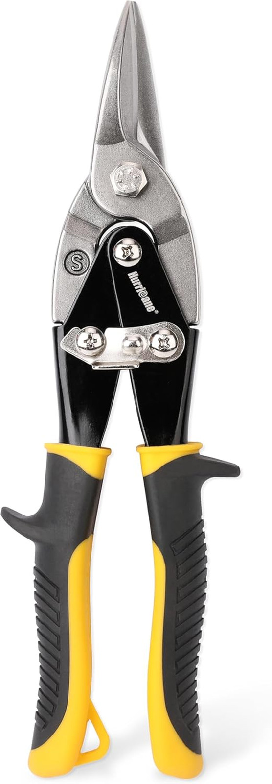 HURRICANE 10 Inch Aviation Snips, Straight Cut Metal Shears for Sheet Metal, Alu