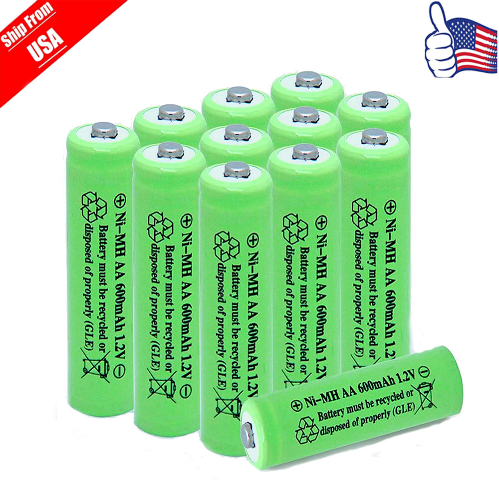 AA 2A Size 1.2V Ni-MH Rechargeable Batteries Cell For Garden Solar Light  12Pack
