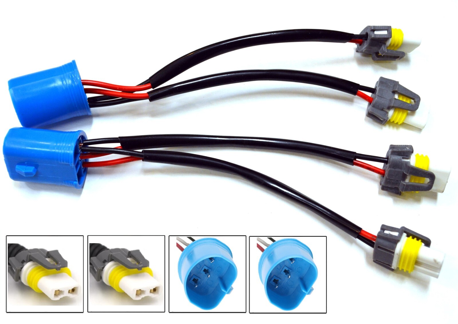 Conversion Wire 9004 HB1 TO 9005 9006 Two Harness Head Light Bulb Connector OE