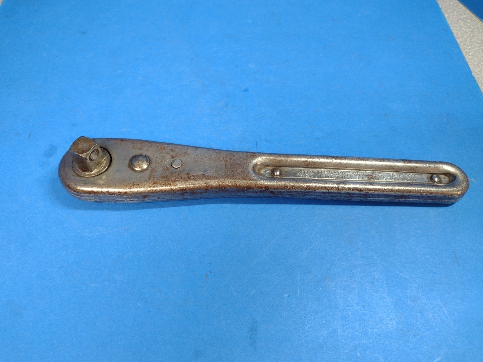 Vintage 1940's Blackhawk 1/2" Drive Lock-on Ratchet 49977 Made in USA