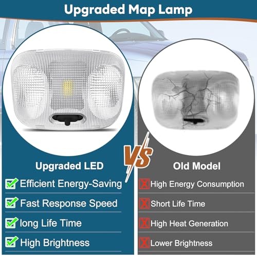 F37Z-13776-B LED Map Lamp Assembly with Cover - Interior Map Light Replace F37Z
