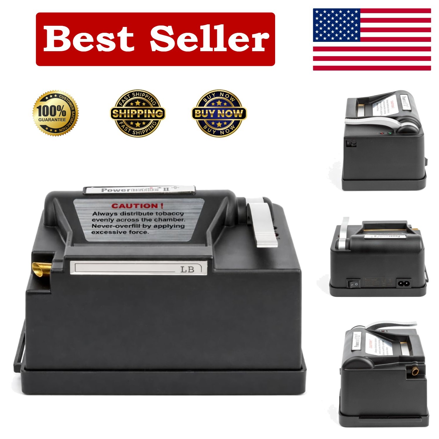 Powermatic II Plus Electric Cigarette Injector - Fast, Jam-Free & Durable