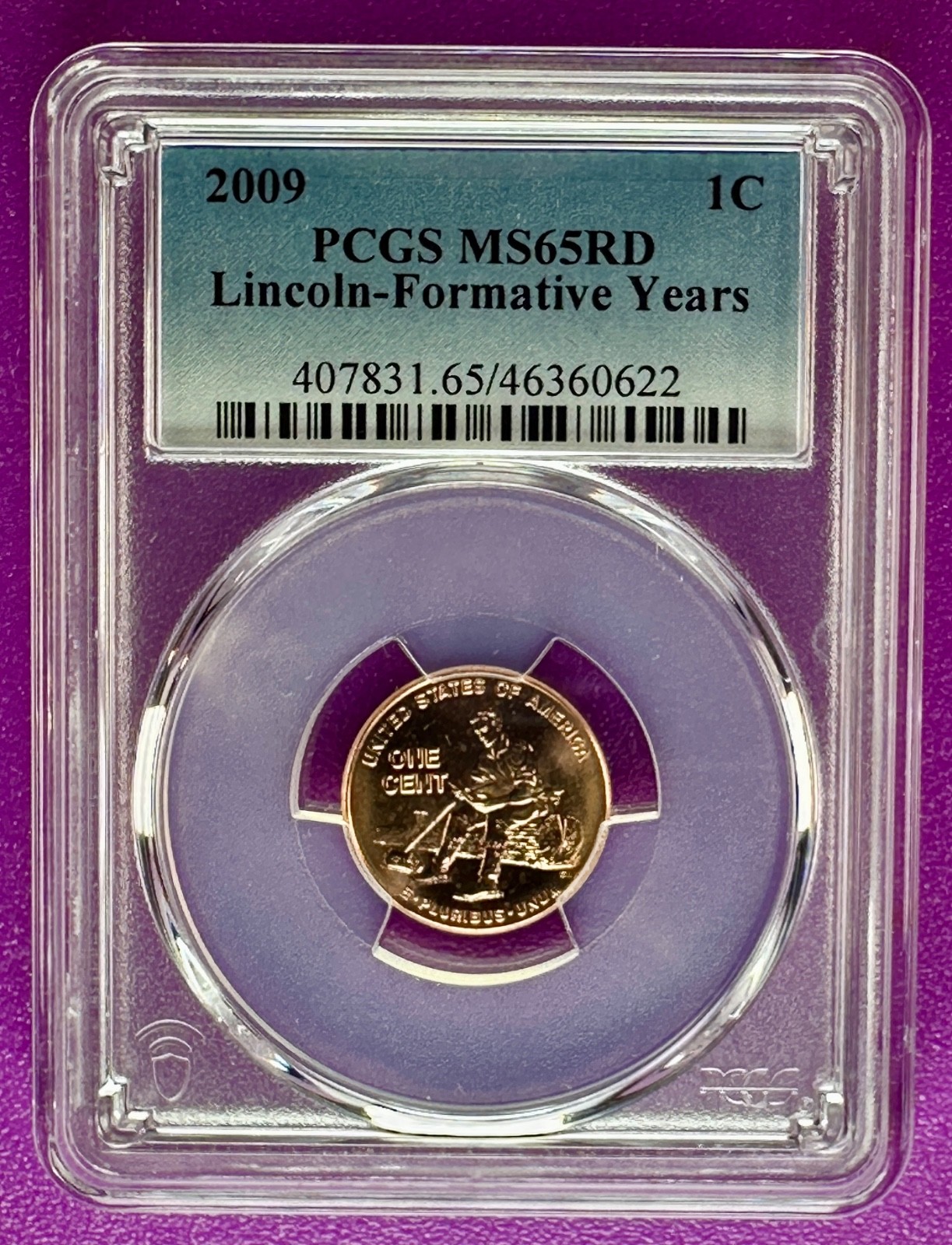 2009 1c Lincoln Formative Years Cent  PCGS MS65RD (622)
