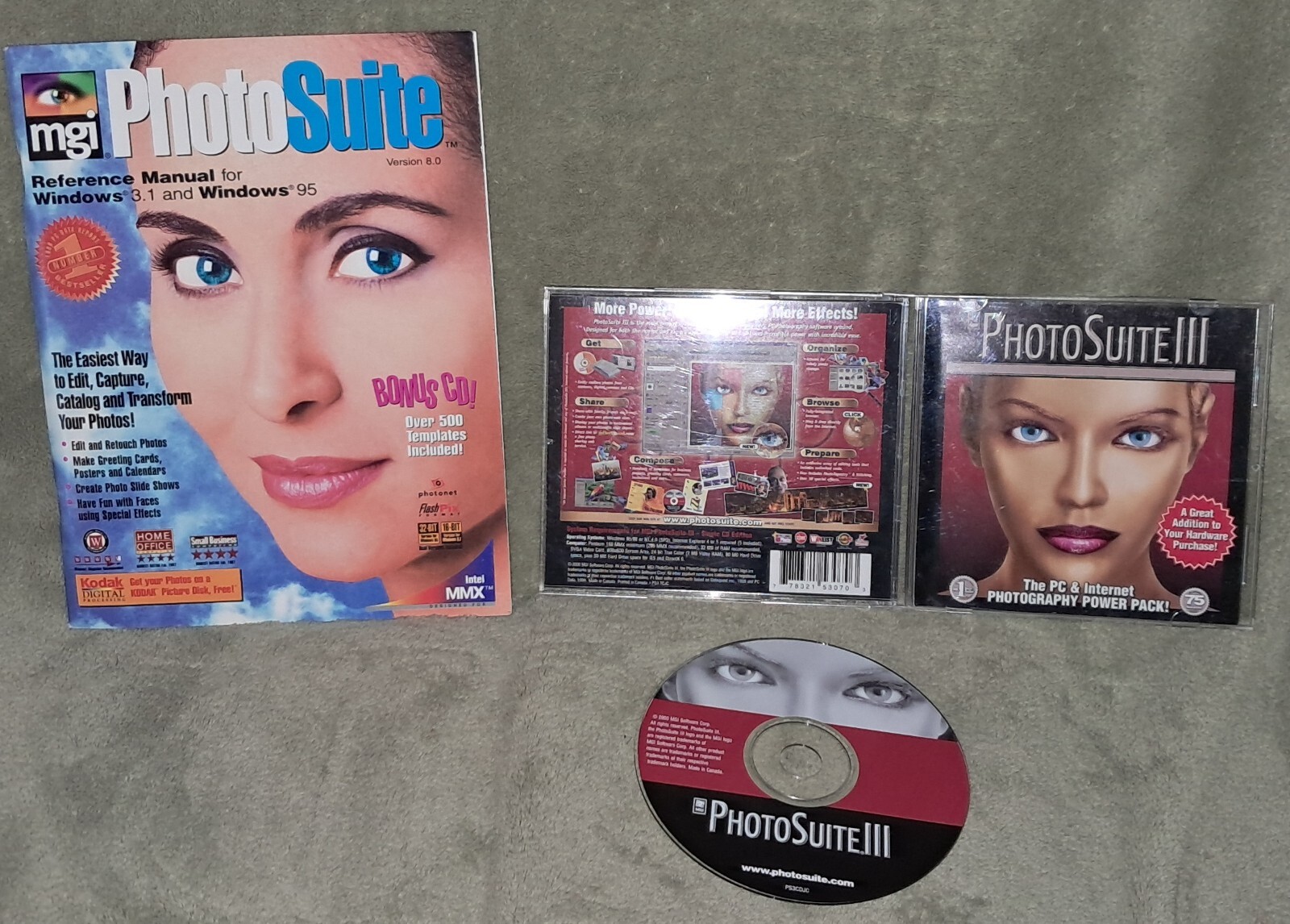 MGI Photo Suite III PC/Computer Software Windows 95/98 NT 4.0 Paint Edit 2000