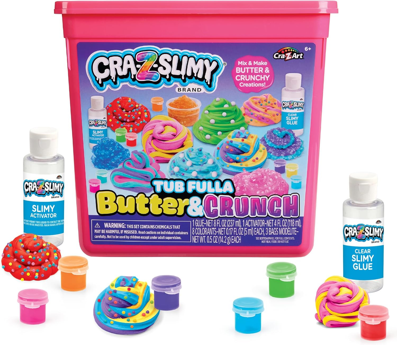Cra-Z-Slimy Tub Fulla Butter & Crunch DIY Slime Kit - Mix and Make Your Own Butt