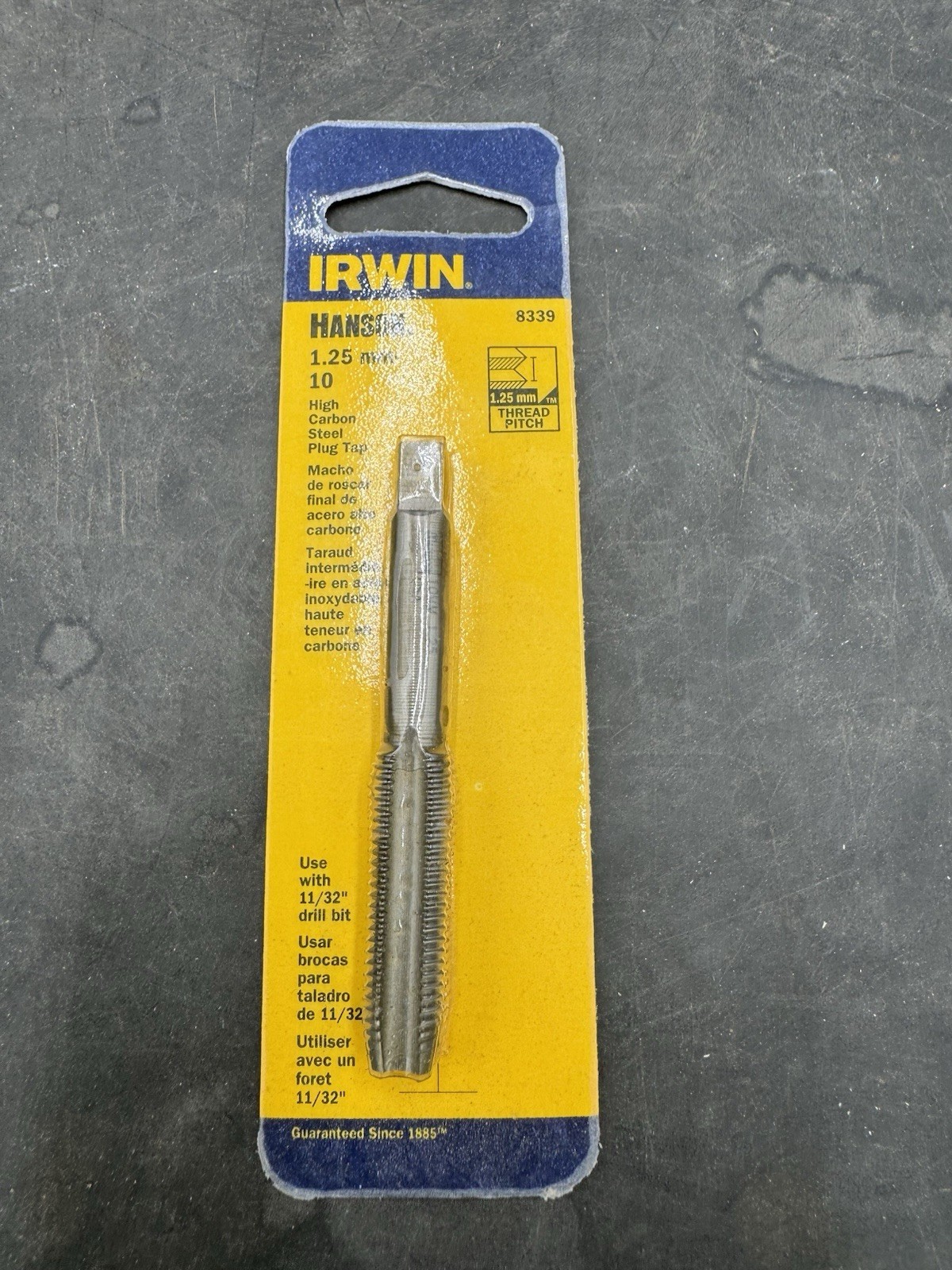 Irwin Hanson High Carbon Steel Metric Plug Tap 10 - 1.25 mm 1 pc