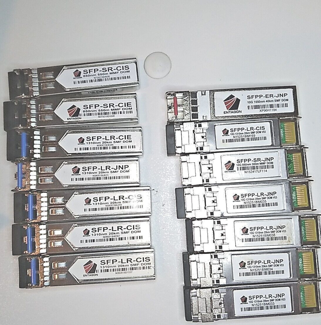 Lot Of 15 Entagon SFP-ER-JNP  1310nm  20km SMF DOM  #2