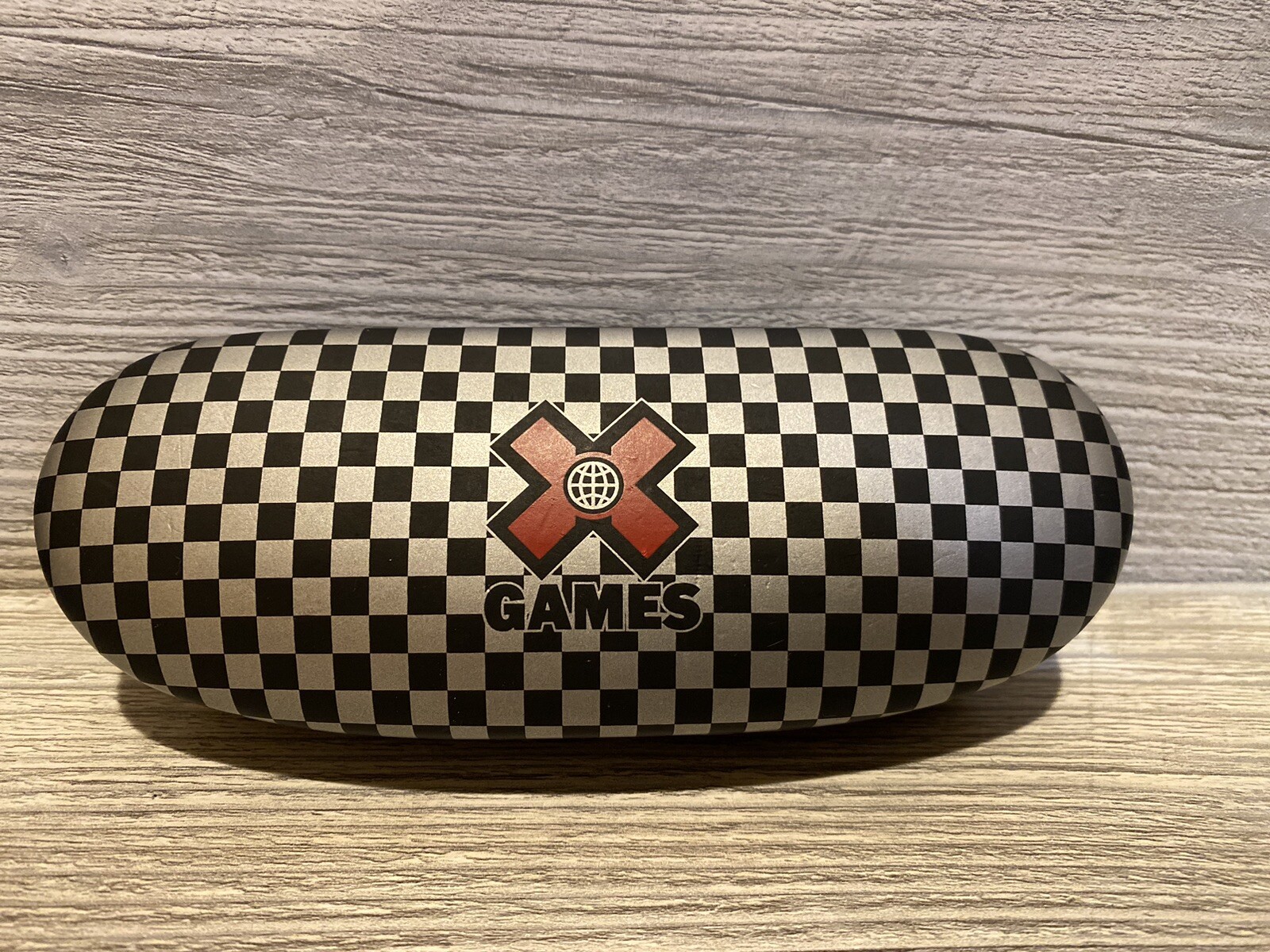 X Games Eye Glass Sunglasses Hard Case Logo Red Felt Lining Case Only EUC