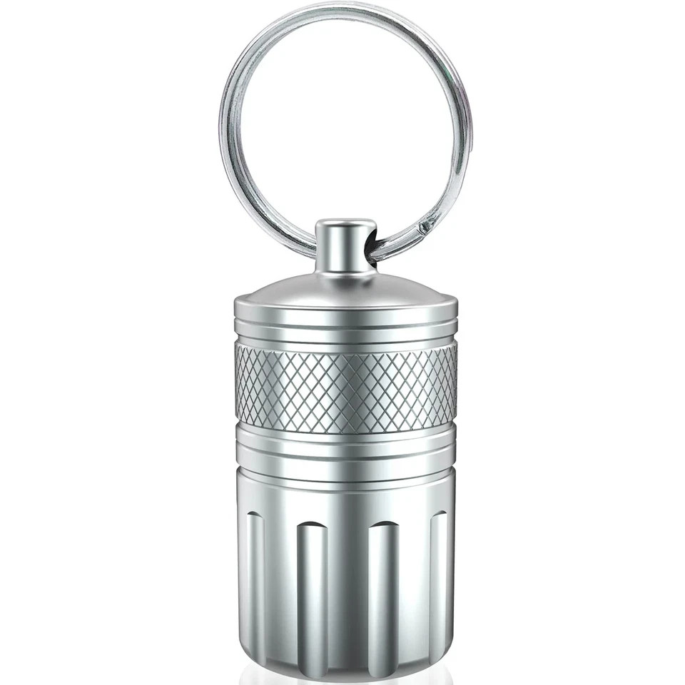 Pill Crusher & Pill Cases Medicine to Fine Powder Stainless Steel Keychain