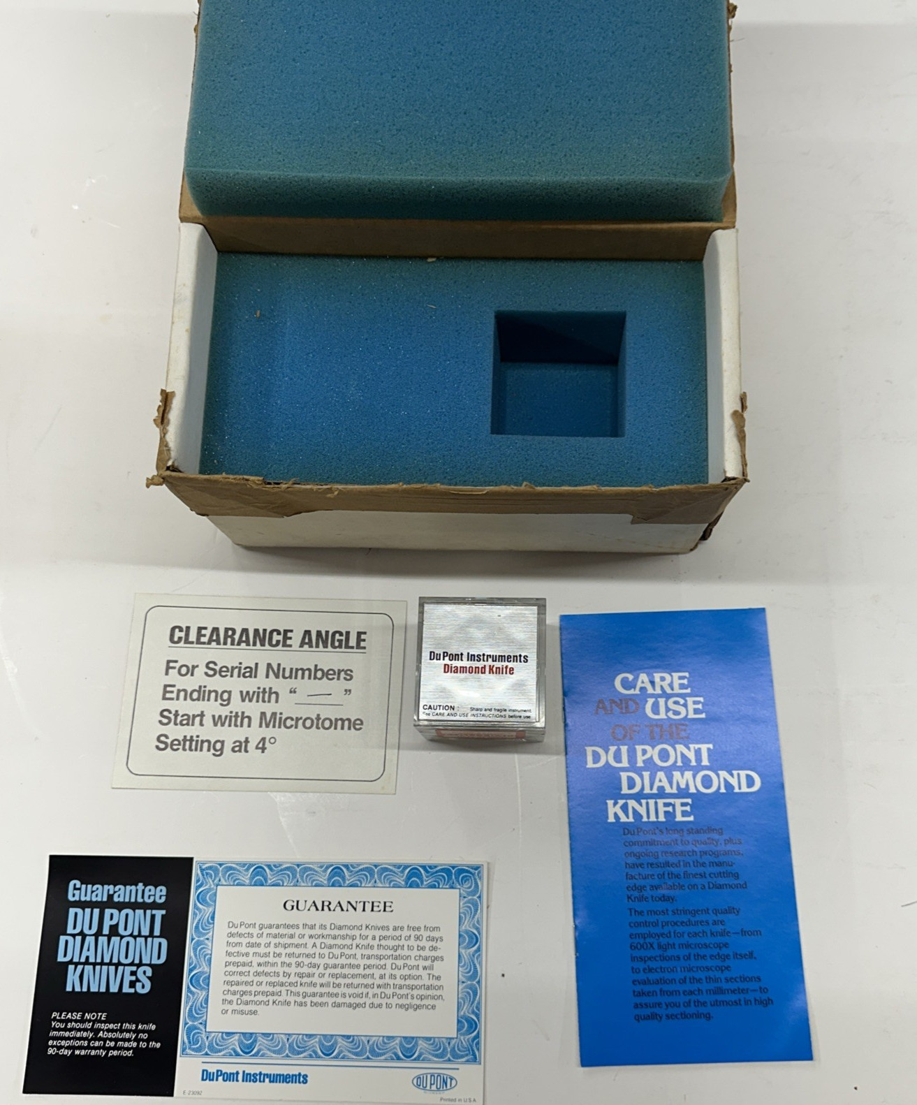 DuPont Diamond Knife Ultramicrotome Blade Microtomy NEW in factory sealed case