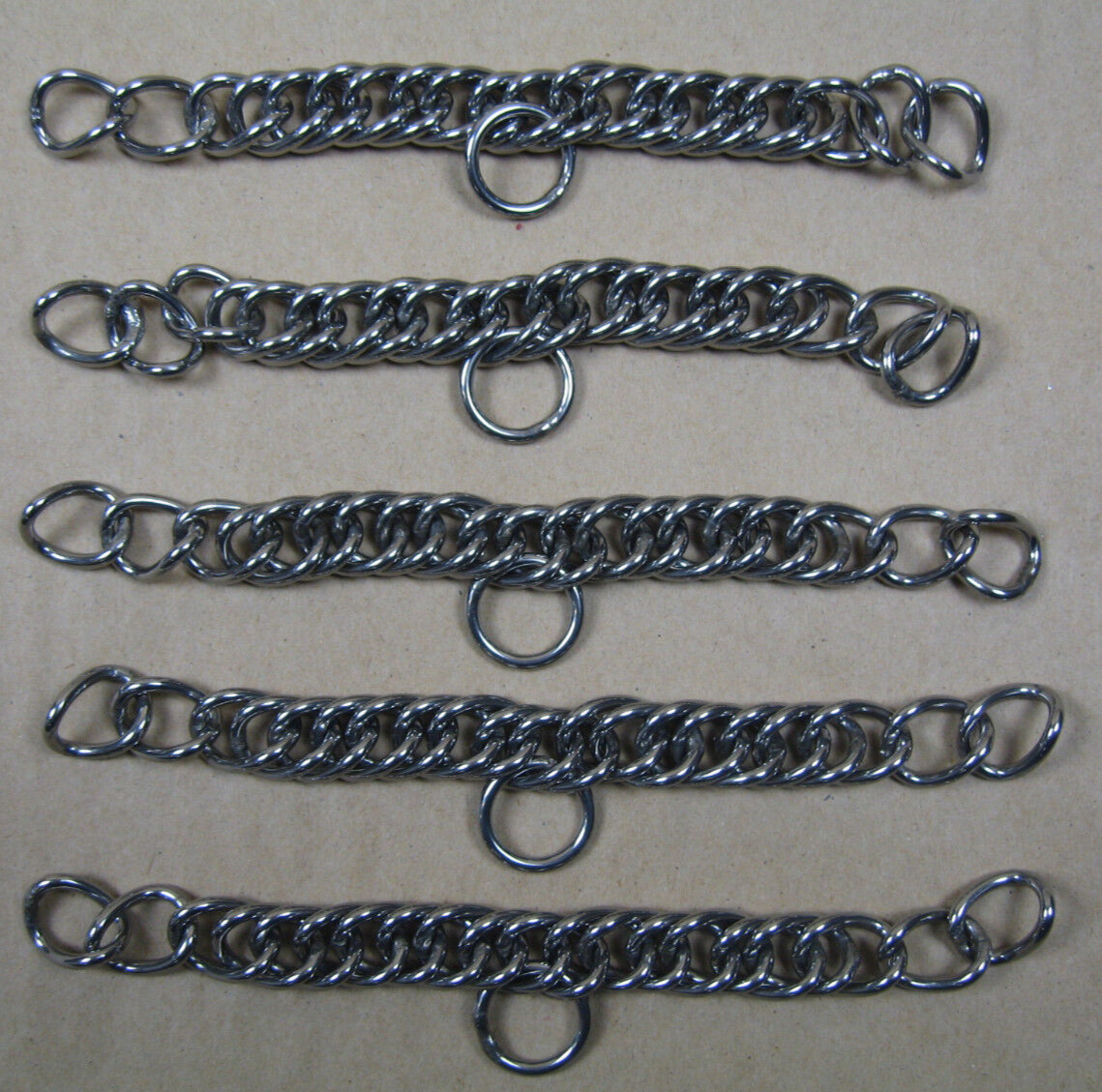 Chin chains silver 5 pieces for sprinkandars Pelham or Island curb