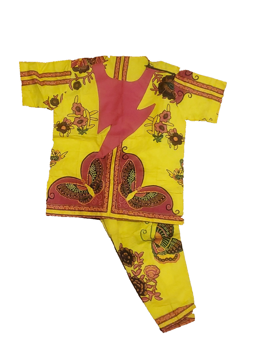 African Outfit Baby Boys Dashiki Kente 3T-4T Years Unisex Shirt Pants Kids Girls