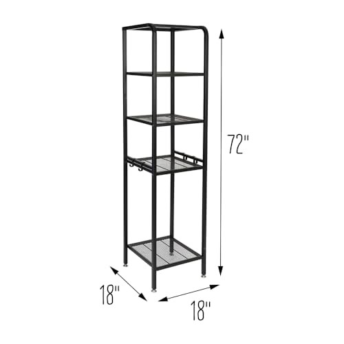 HONEY-CAN-DO 5-TIER GARAGE STORAGE SHELVING UNIT SHF-09841 BLACK - BLACK