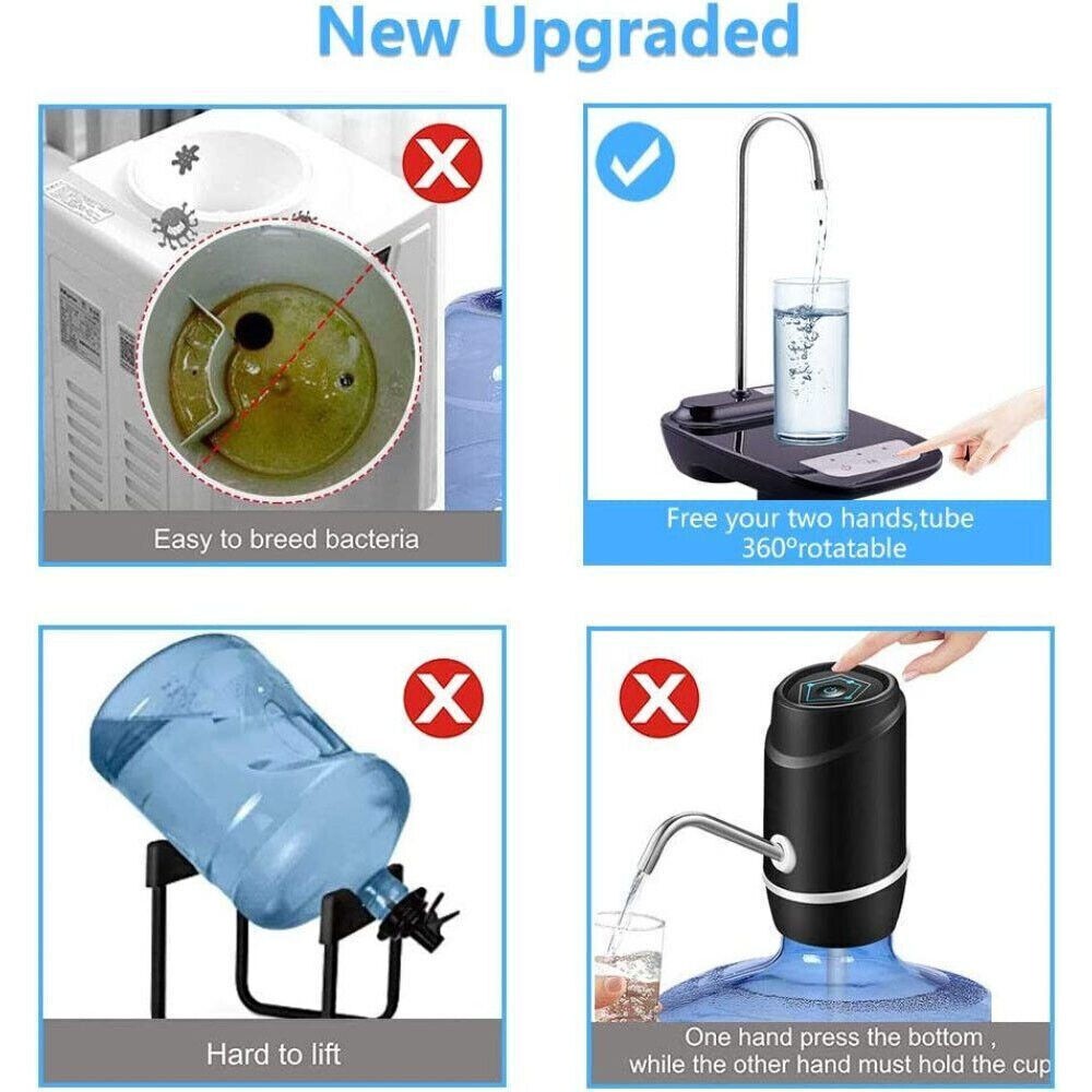 Universal Bottle 5 Gallon USB Pump Water Jug Automatic Dispenser Electric Switch