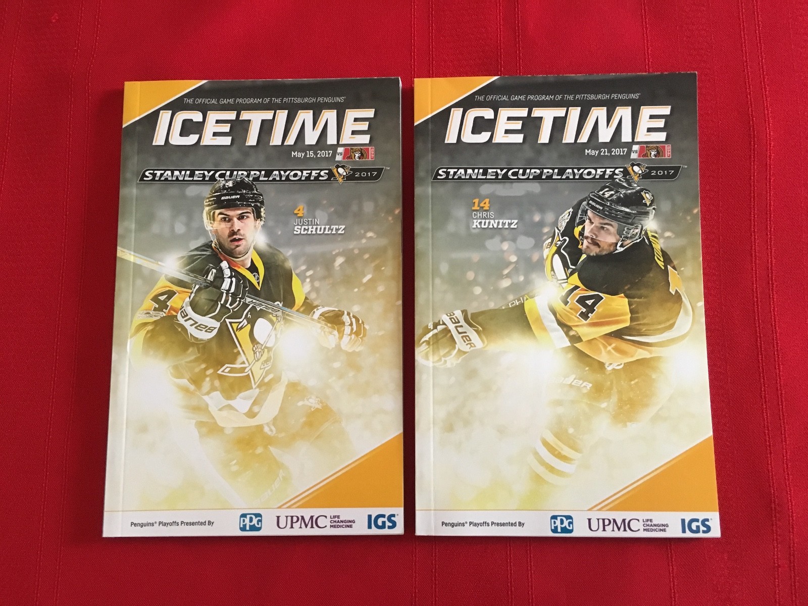 2017 NHL Pittsburgh Penguins Stanley Cup playoffs programs lot / ECF / Senators