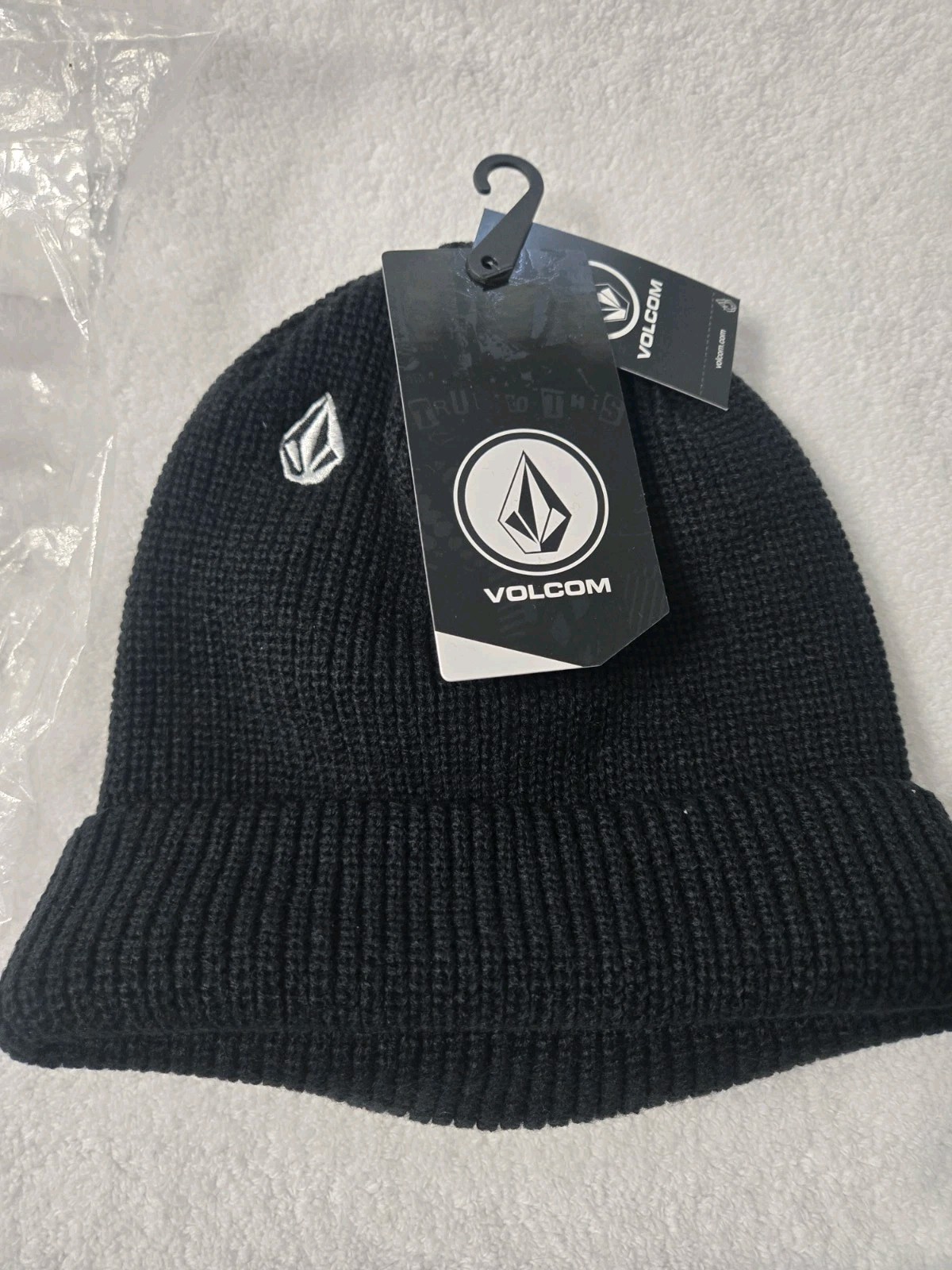 Volcom Full Stone Beanie - Black - One Size New With Tags