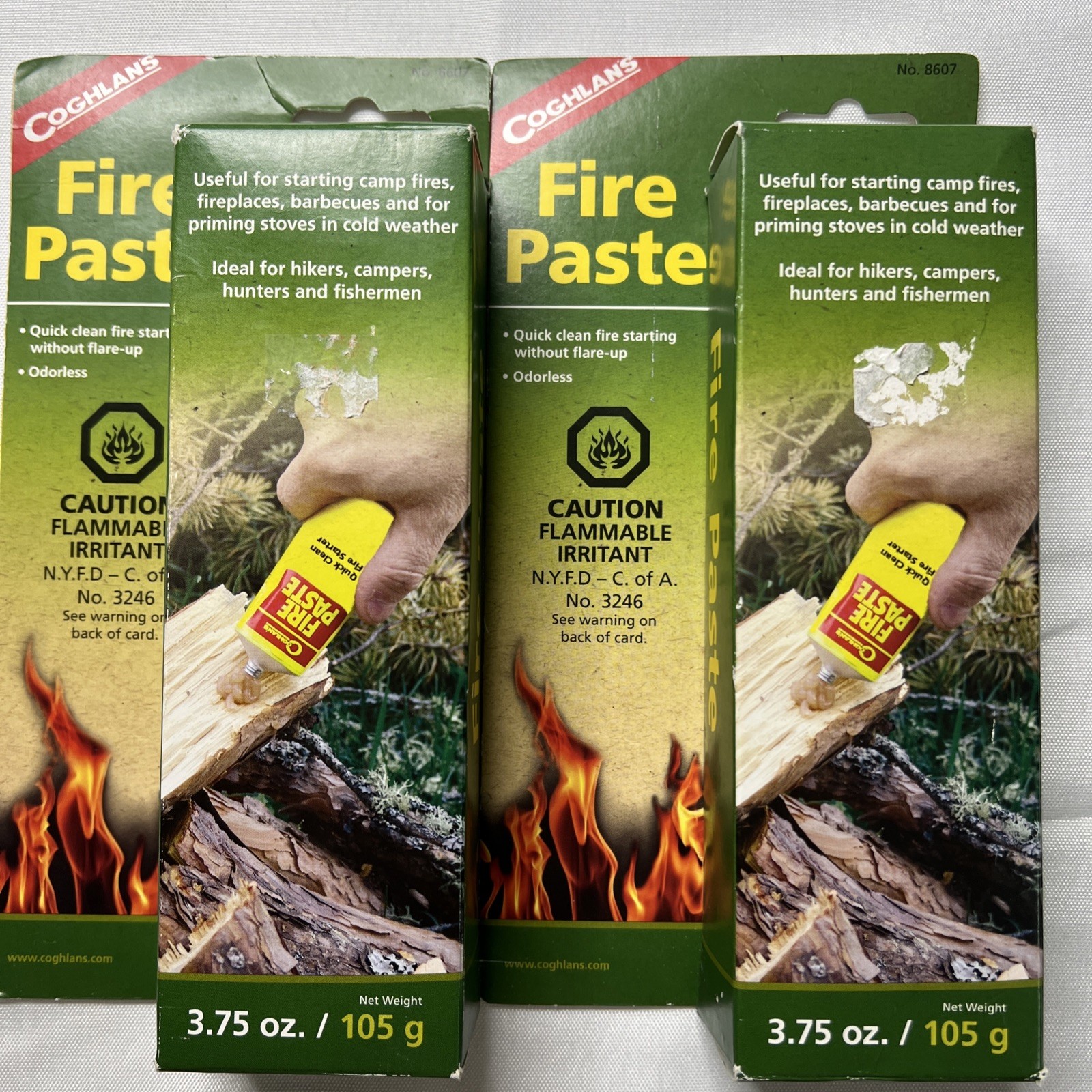 Coghlan’s Fire Paste 8607 NOS Discontinued Sealed Lot of 2 Camping Survival