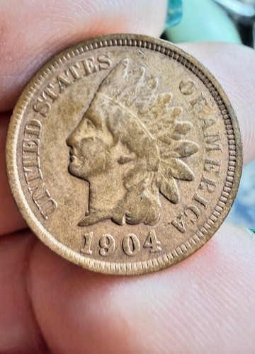 1904 Indian Head Penny  (VF)   RARE Great shape just dirty  See Pic's