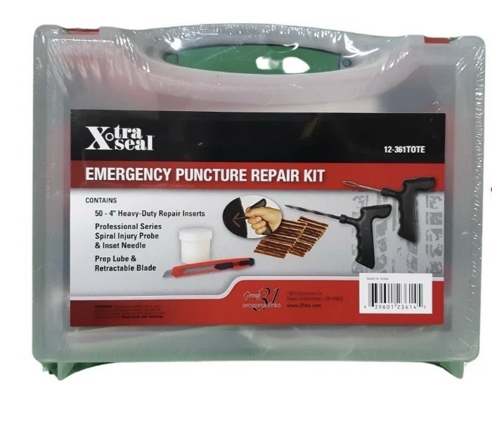 Tire Puncture Repair Kit Xtra seal Emergency 12-361tote Group 31 Incorporated