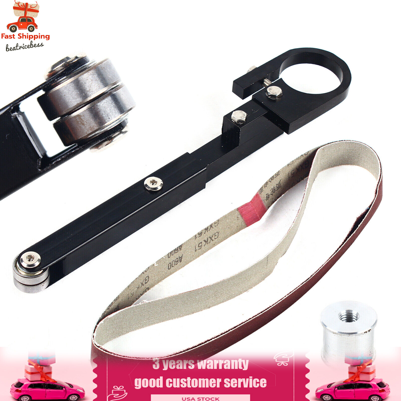 Belt Sander Attachment for 100 Electric Angle Grinder Sanding Belt Adapter