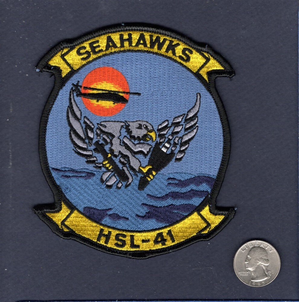 Original HSL-41 SEAHAWKS US NAVY SH-60 SEAHAWK Helicopter Squadron Patch