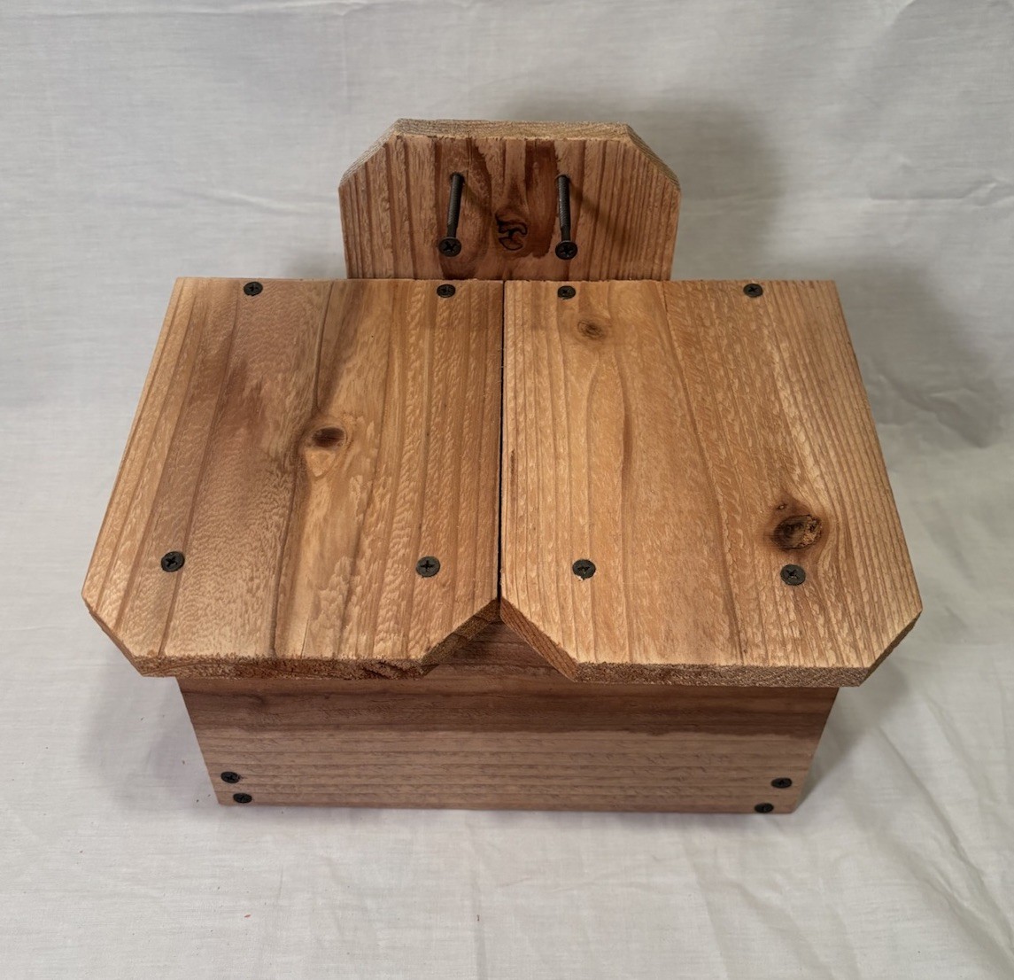 Solid Cedar Backyard Squirrel House Nesting Box - Wooden Wildlife Box- Large