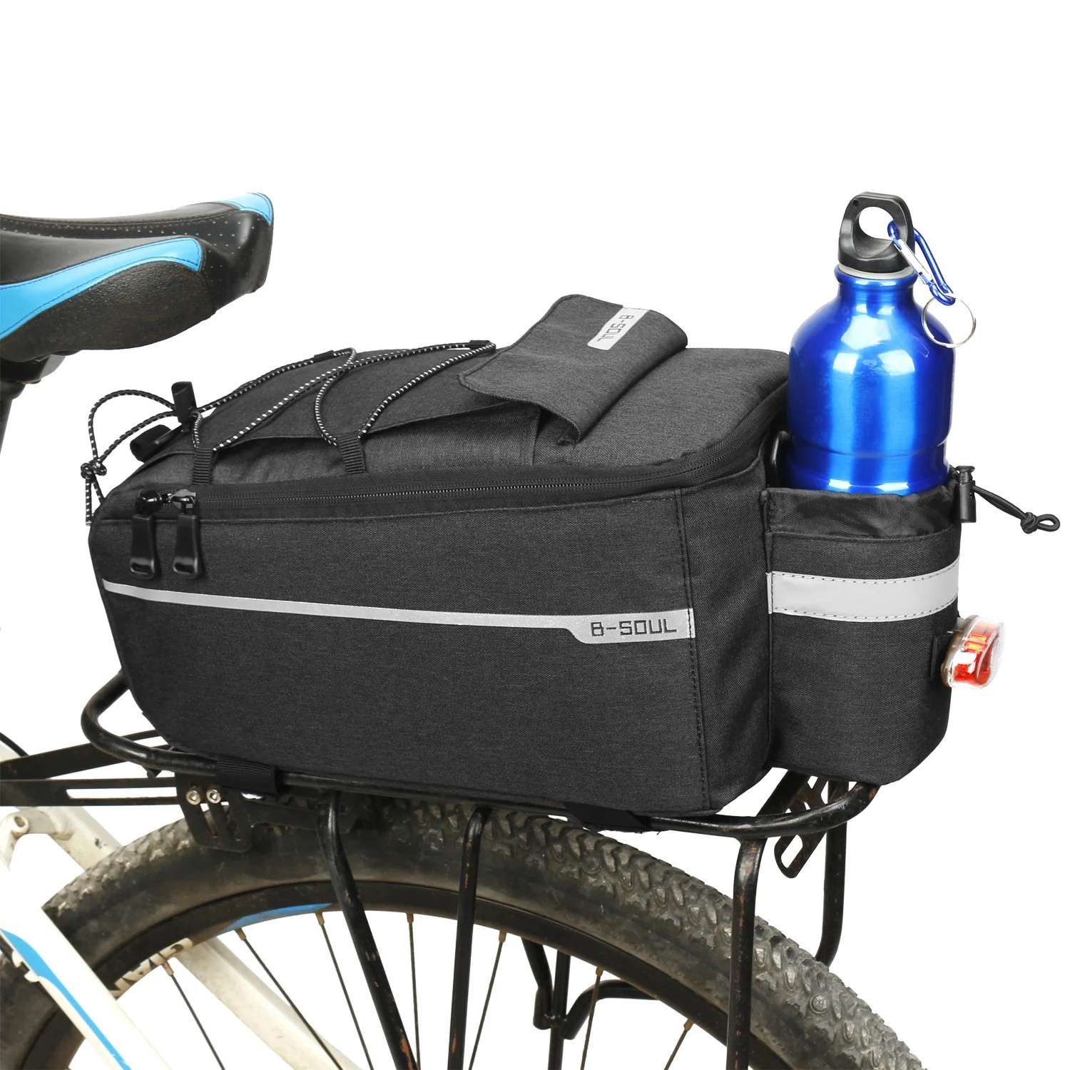 Bike Rear Rack Bag Insulated Bicycle Trunk Bag Storage Luggage Cargo Bag