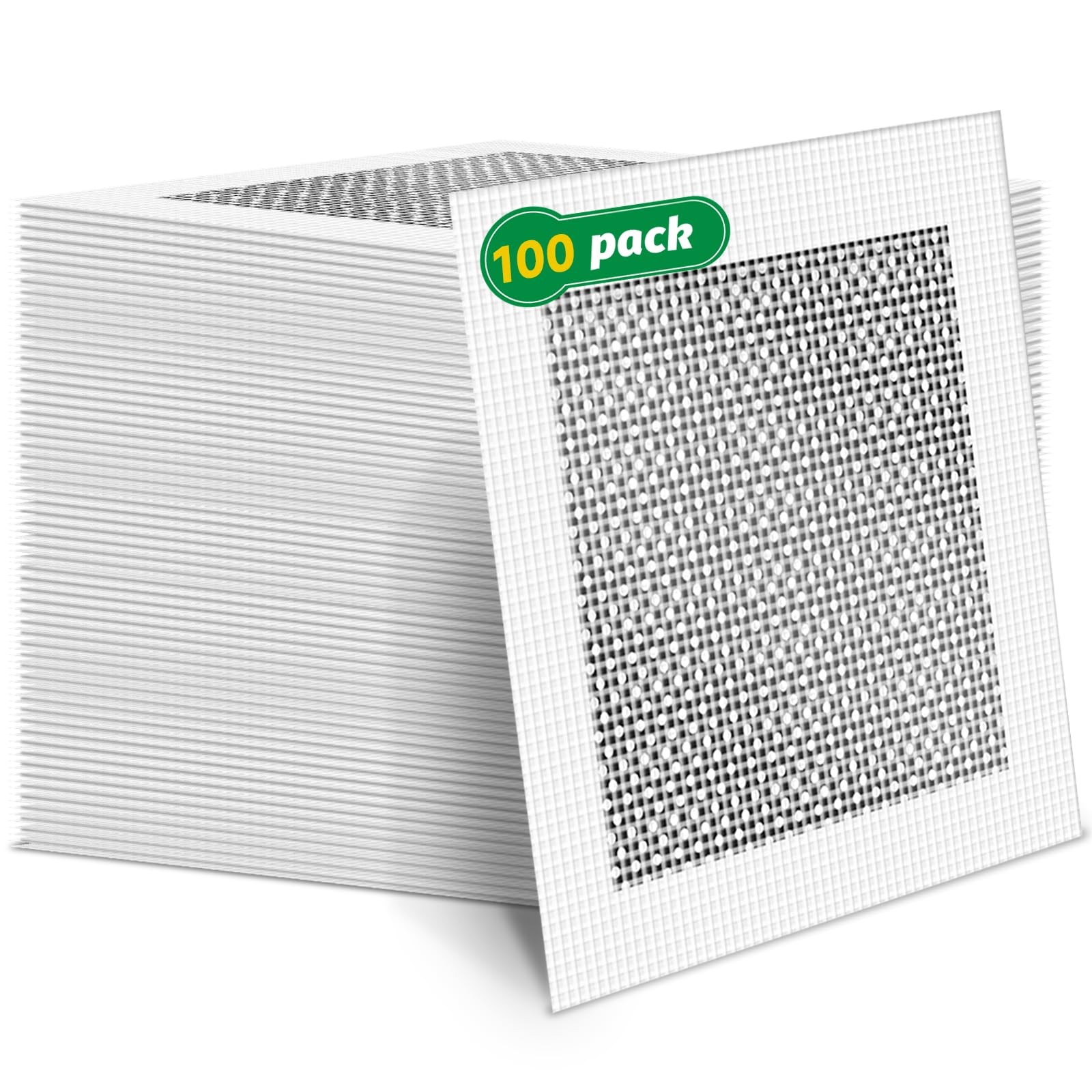 100PCS Self Adhesive Drywall Patch 4x4" Fiberglass Wall Repair durable Kit White