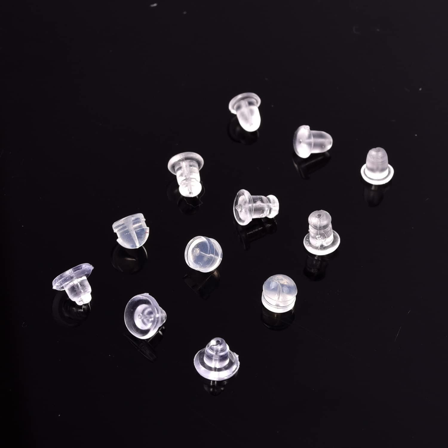 6 Sizes Earring Backs Rubber, ARRITZ 300PCS Soft Silicone Earring Backs Replacem