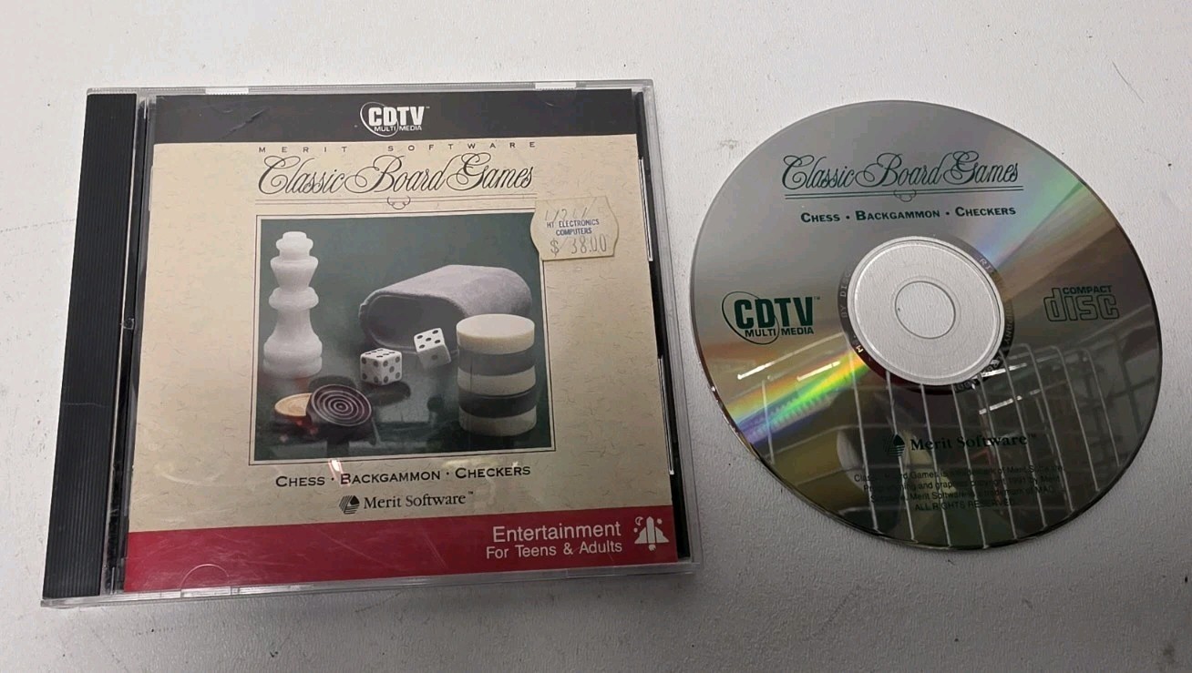 CDTV Commodore Classic Board Games Merit Software Mint Disc