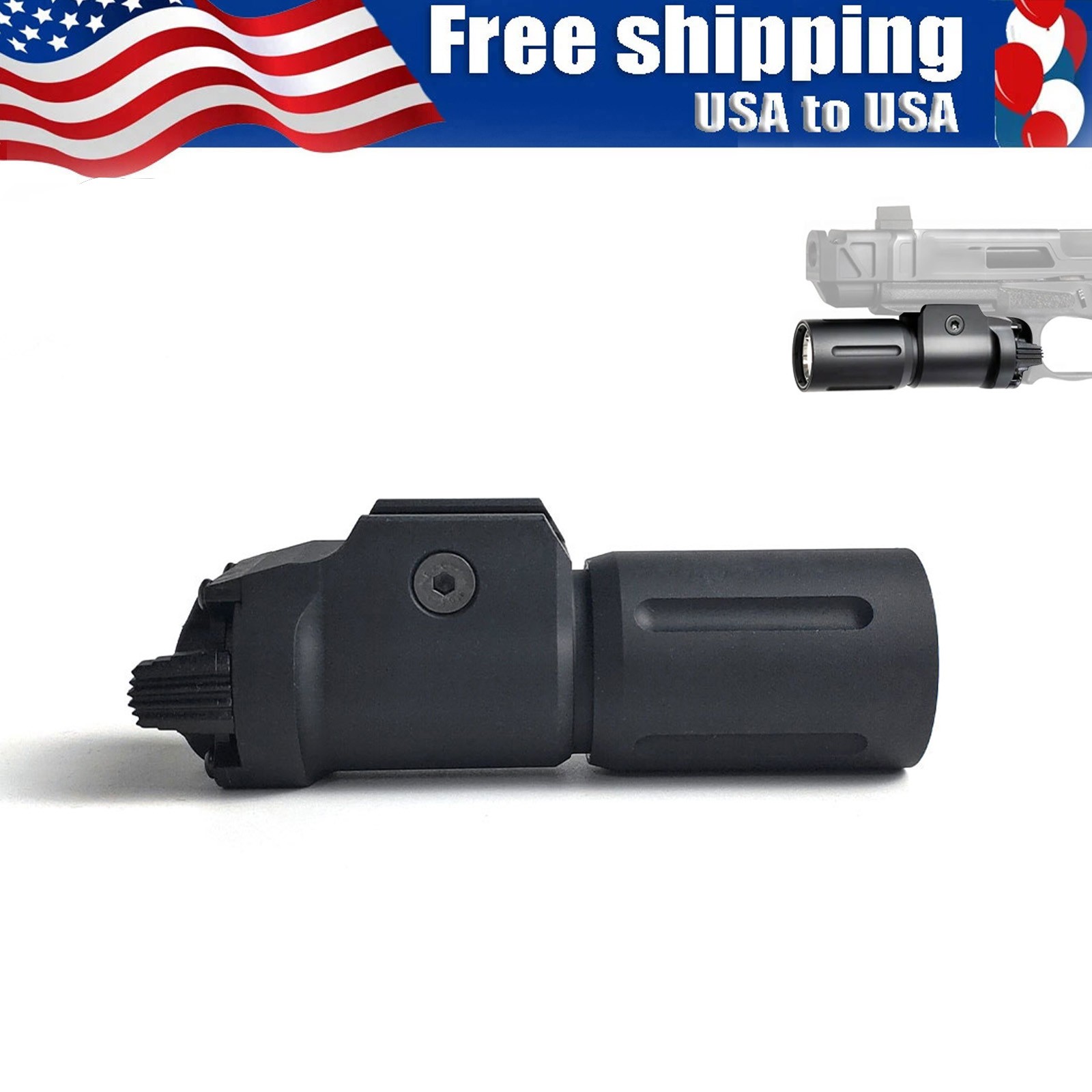 Hunting High Power 1000LM Tactical Flashlight For Pistol LED Gun Light 20mm Rail