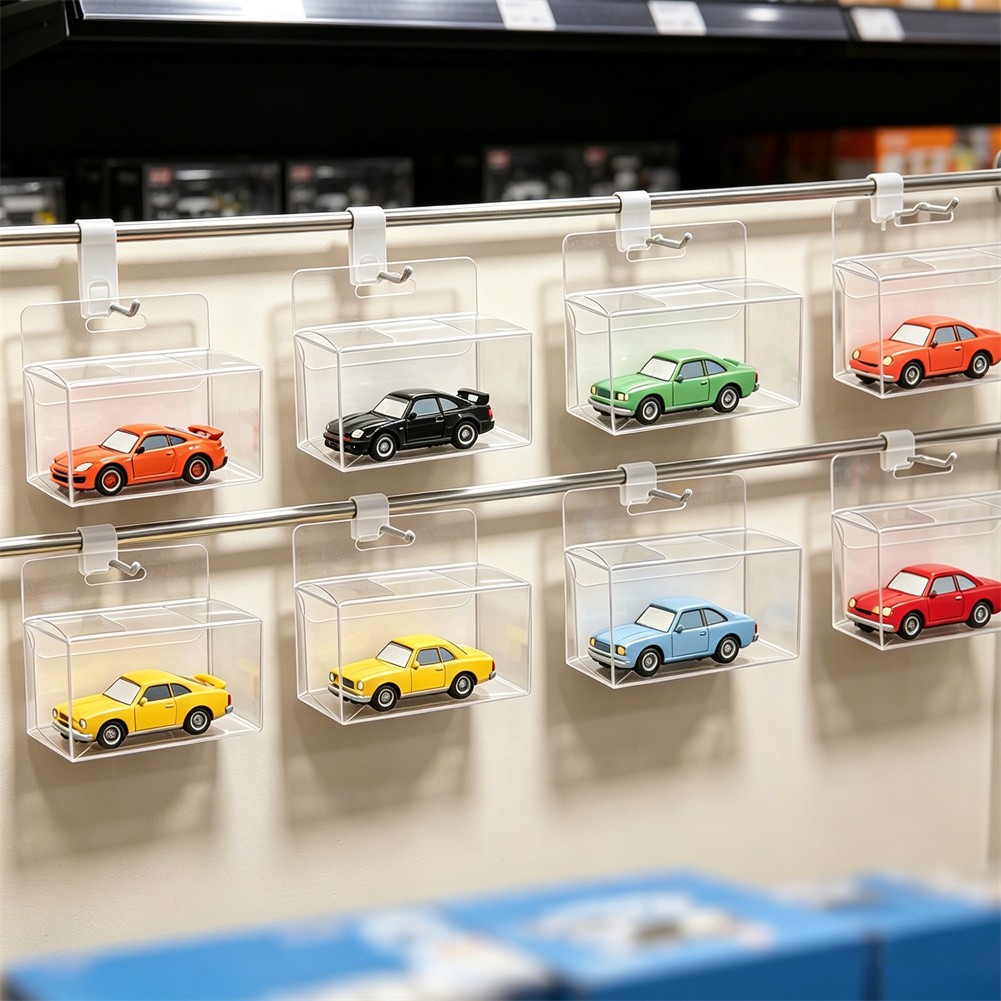 50PCS Wall Hanging Display Case Storage Box Protector For 1:64 Scale Diecast Car