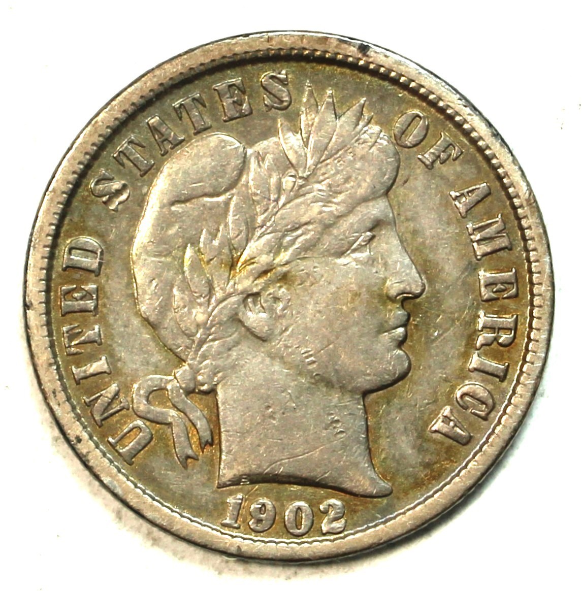 1902 10C Barber Dime- Choice AU- SMH 1590
