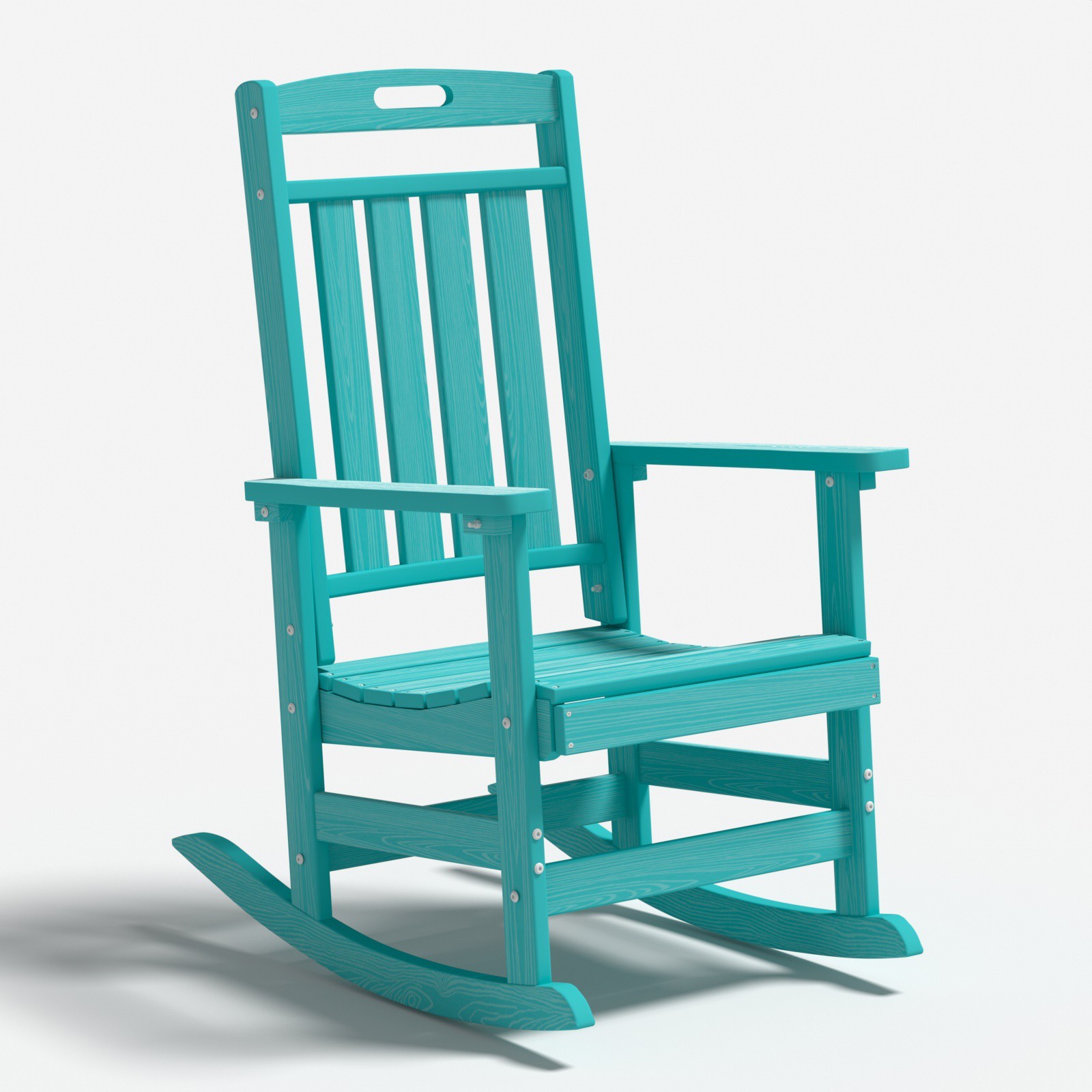 HDPE Rocking Chair Outdoor Porch Rocker High Back Weatherproof