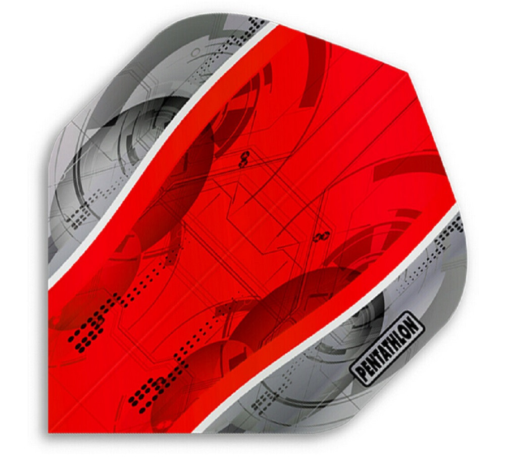 AMAZON SILVER Red Standard Dart Flights  100 Micron - 5 sets (15 flights)