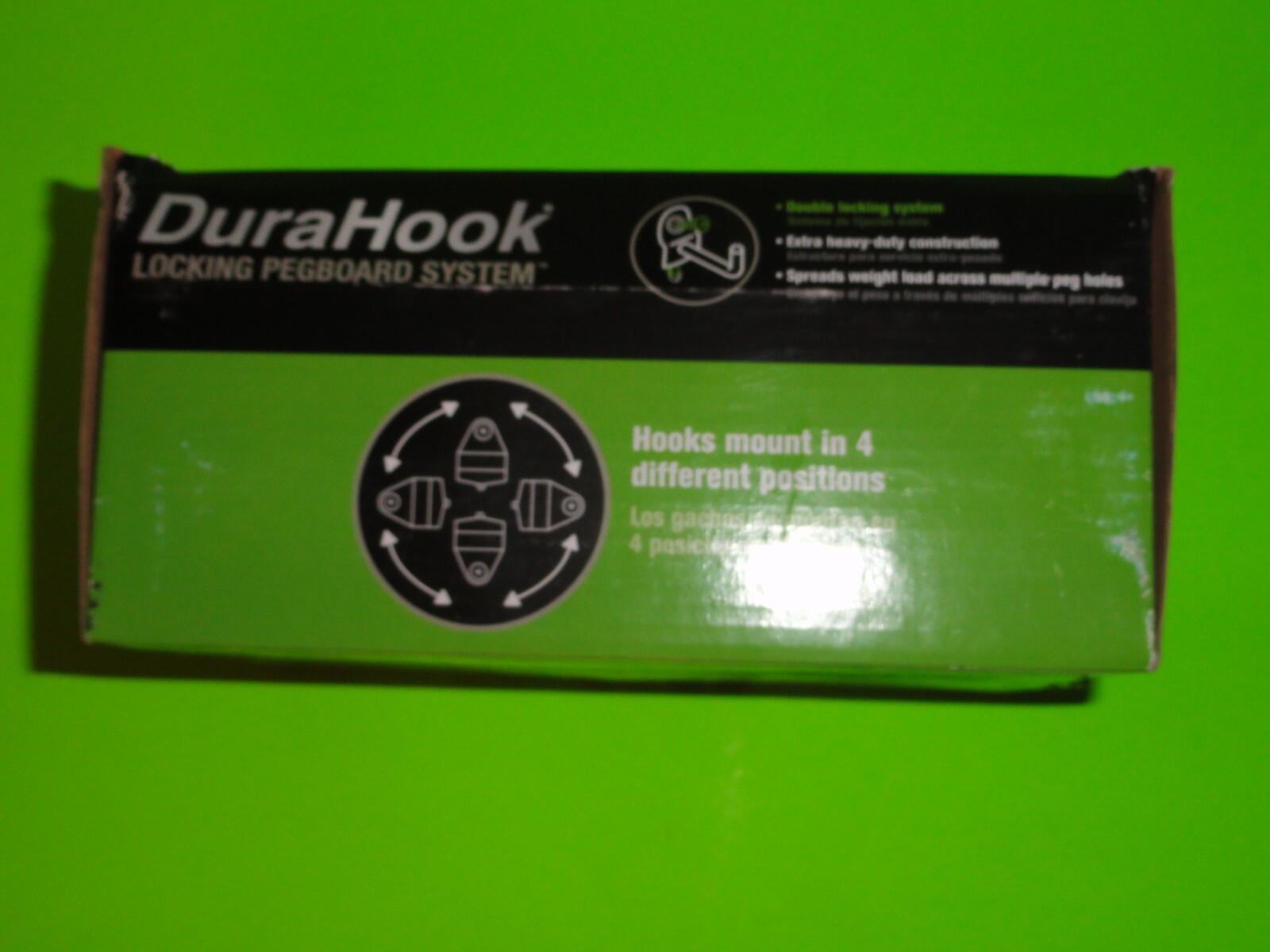 26 PC Kit DuraHook Locking Pegboard System Hook & Bin Wall Storage Organizer NEW