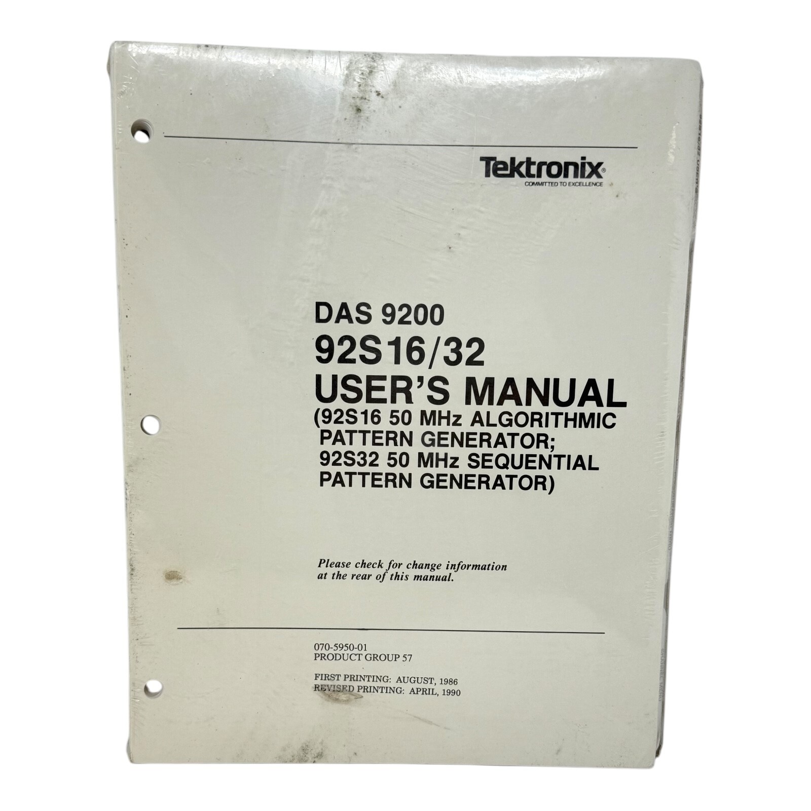 TEKTRONIX DAS 9000 92S16/32 USER'S MANUAL
