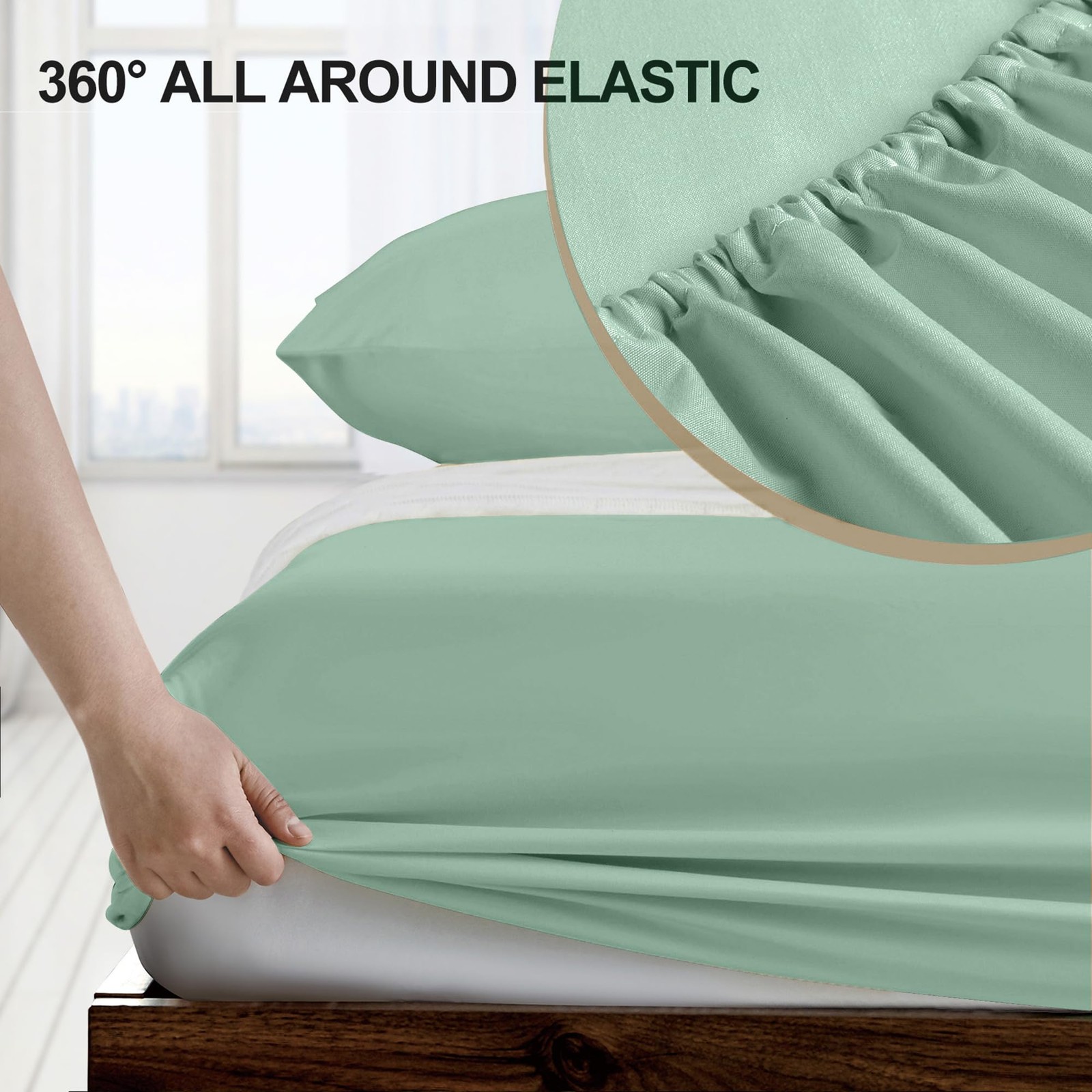 King Fitted Sheet Only - Hotel Quality Fitted Sheet King Size - Ultra Soft & ...