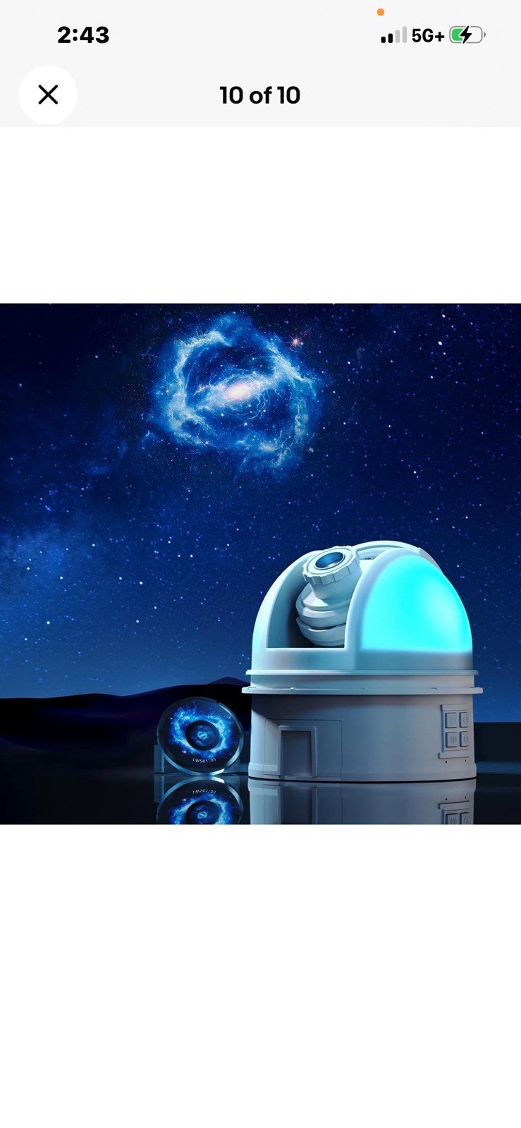 Observatory Star Projector  Adjustable Focus 12 Disc, Bluetooth ,white Noise