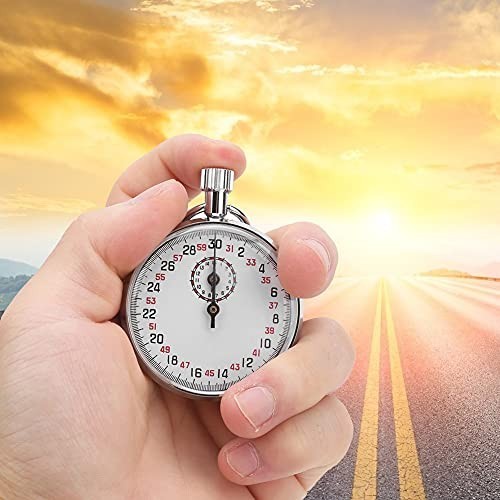 Handheld Mechanical Stopwatch - Sports Chronograph Timer for Running, Competitio