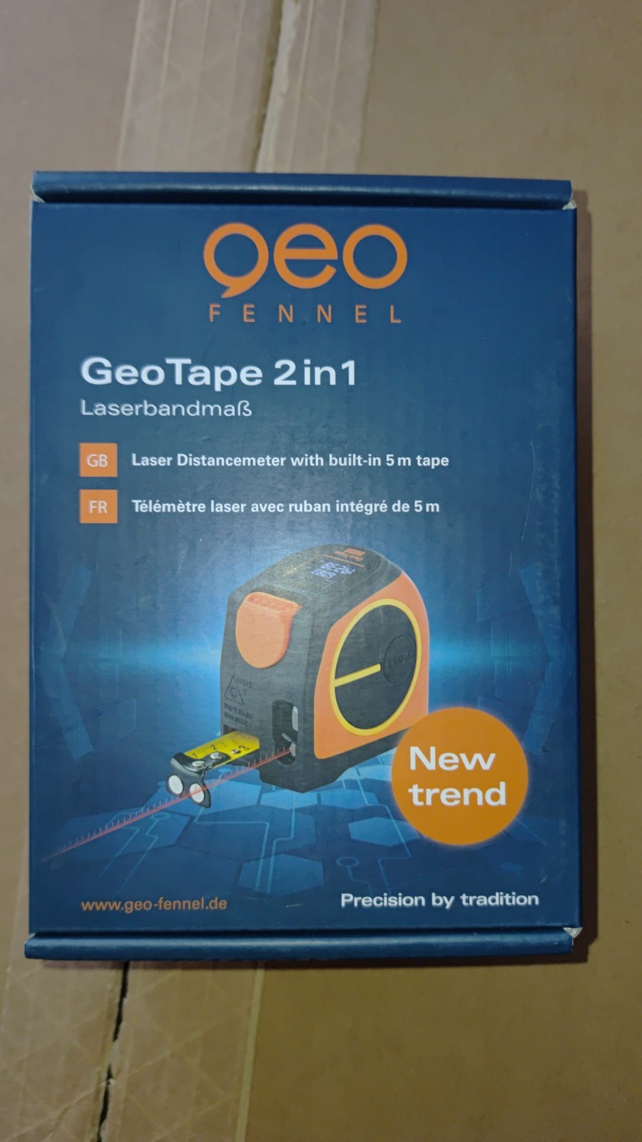 Geo-Fennel GeoTape 2in1 Laser Distance Meter 20m Built-In 5m Measuring Tape New