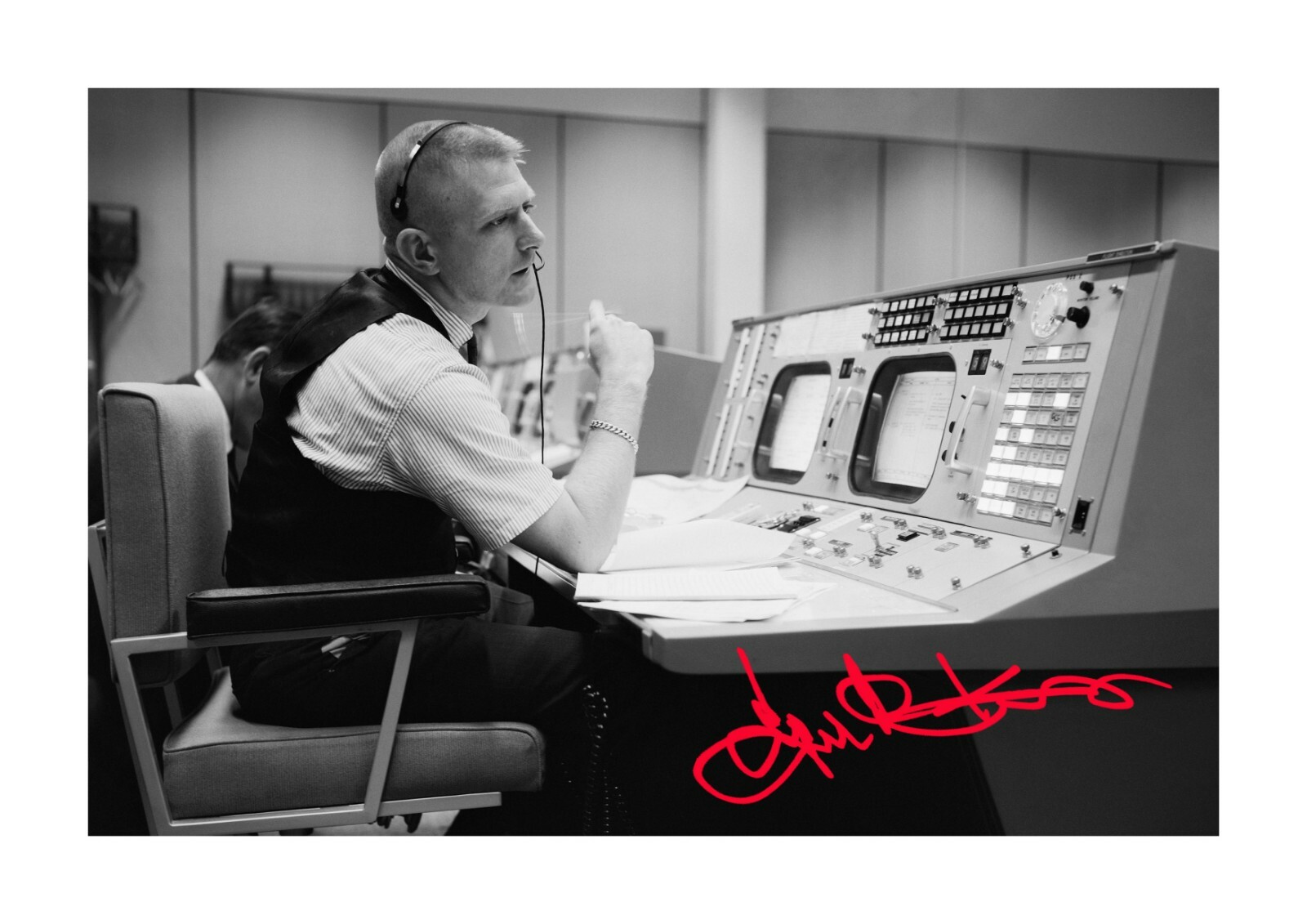 Gene Kranz NASA 1 A4 reproduction signature poster with choice of frame