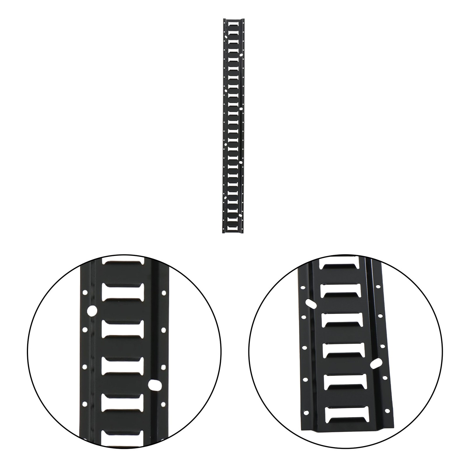 Universal 4' E-Track Tie Down System 24PC Kit Durable Carbon Steel Black
