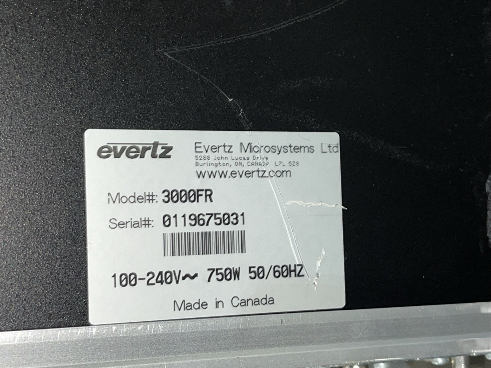 EVERTZ 3000MVP MULTI-IMAGE PROCESSOR