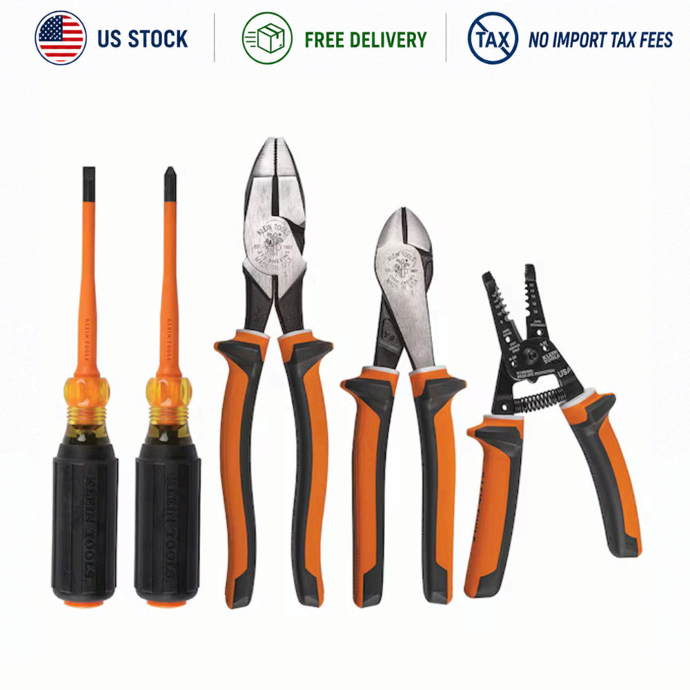 Klein Tools 94130 1000V Insulated Tool Kit 5 Piece Electrician Set