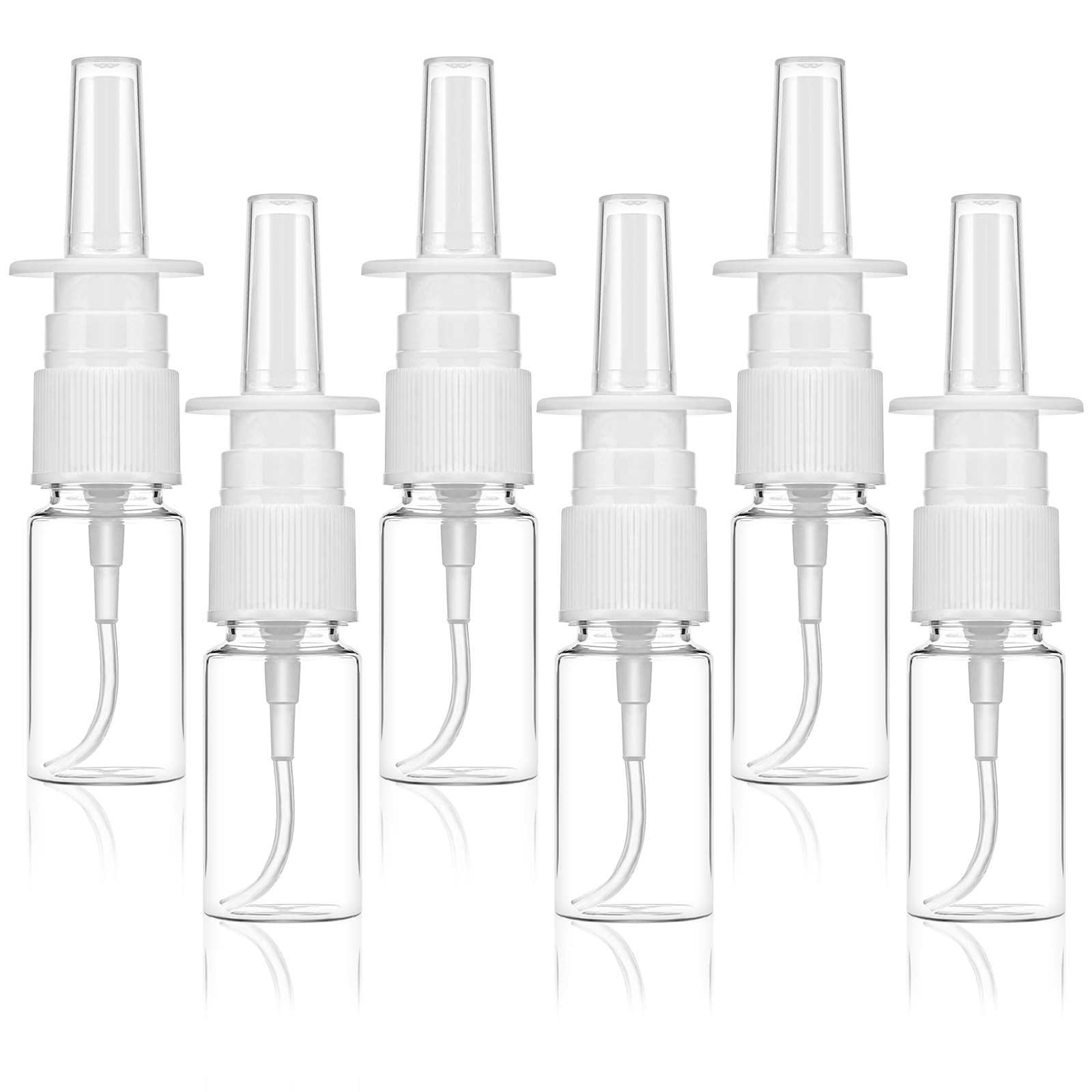 Larrel 6 PCS Nasal Spray Bottle, Small Portable Nose Spray Bottle Plastic Ref...