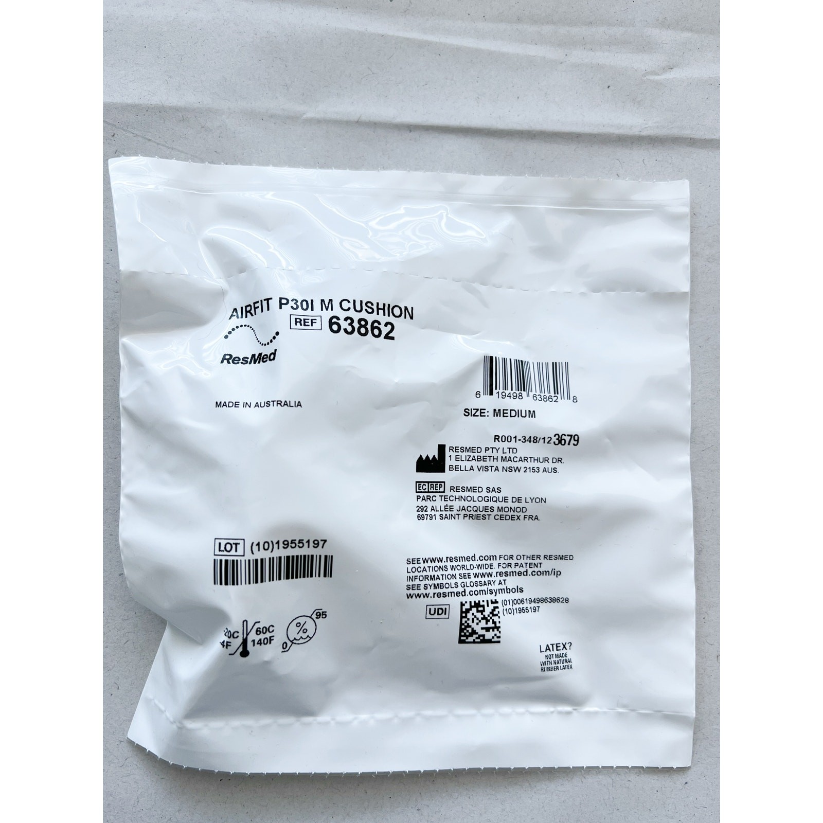 ResMed AirFit P30i Nasal Pillow Cushion 63862 M Medium Factory Sealed