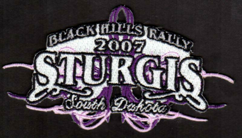 2007 Sturgis South Dakota MotorCycle Patch -  Black Hills Rally