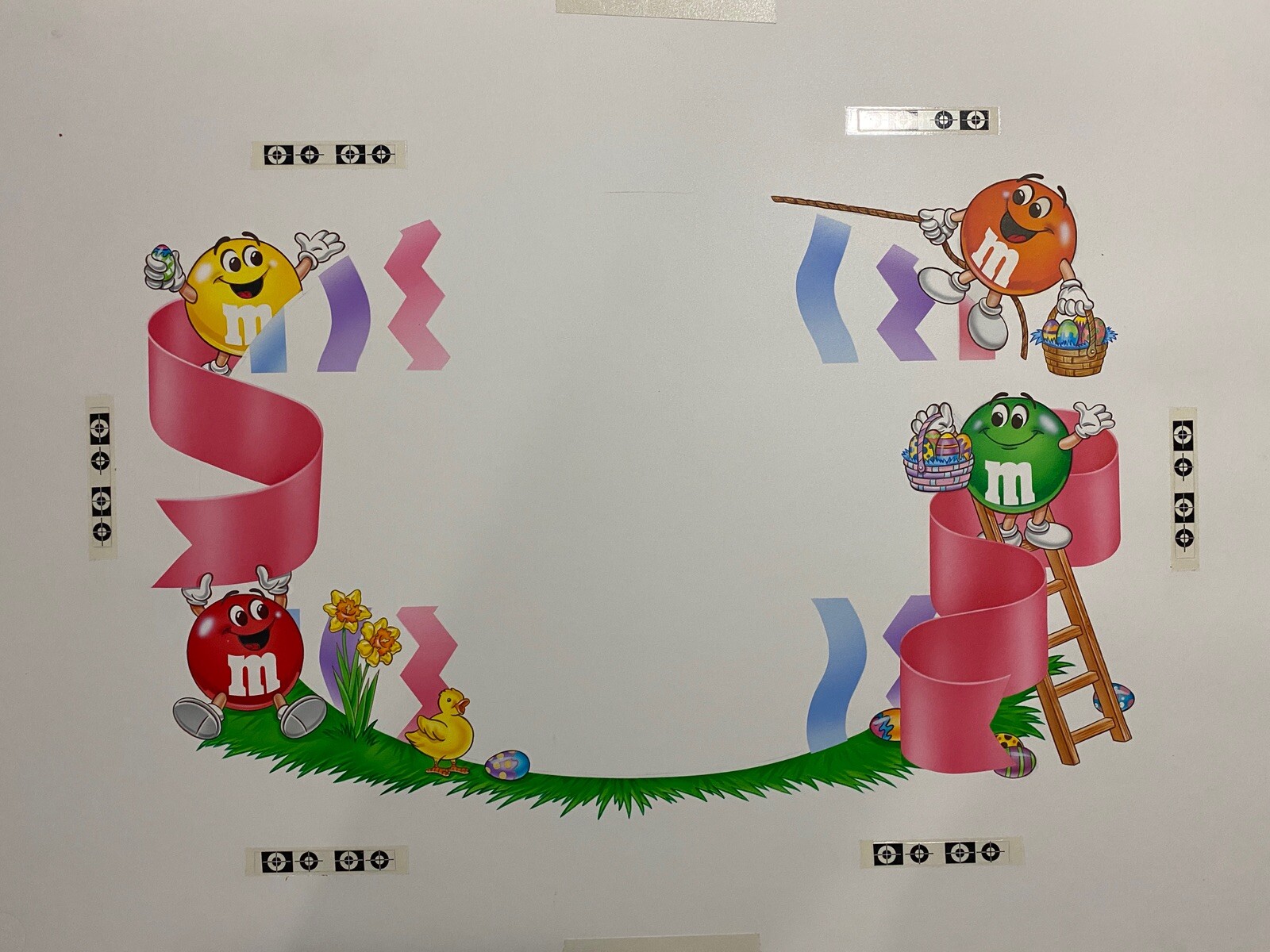 1993 M&Ms ULTRA RARE ONE-OF-A-KIND ORIGINAL PACKAGING ARTWORK