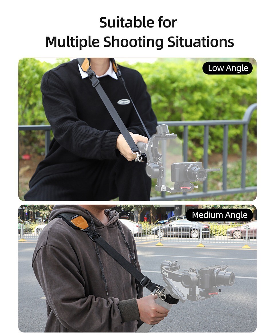 High Grade Handheld Gimbal Stabilizer Neck Shoulder Strap with Dual Hook Adjusta